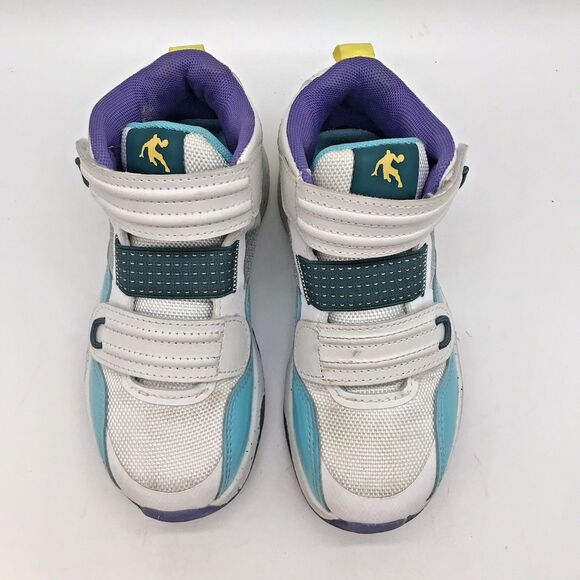 AND1 White Glow In The Dark Sneakers Youth 13 Hook & Loop Basketball Shoes - Picture 6 of 13